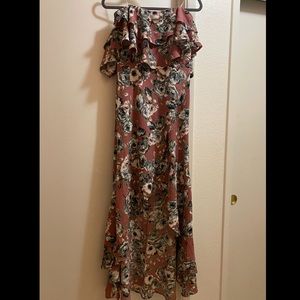 Mauve floral high low dress from Windsor